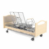 Кровать для лежачих больных с матрасом электрическая MED-MOS DB-2B с поворотным креслом в левую сторону (светлое дерево)