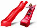 Скат пластиковой горки длина 3 метра со штуцером для воды, цвет красный