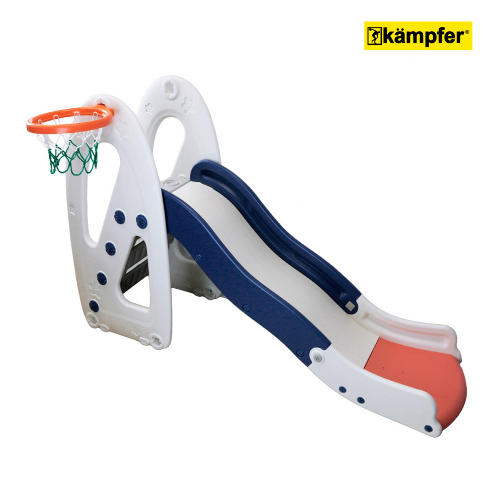 Пластиковая горка с баскетбольным кольцом Kampfer Fast Wave (белый/синий) Пластиковая горка с баскетбольным кольцом Kampfer Fast Wave (белый/синий)