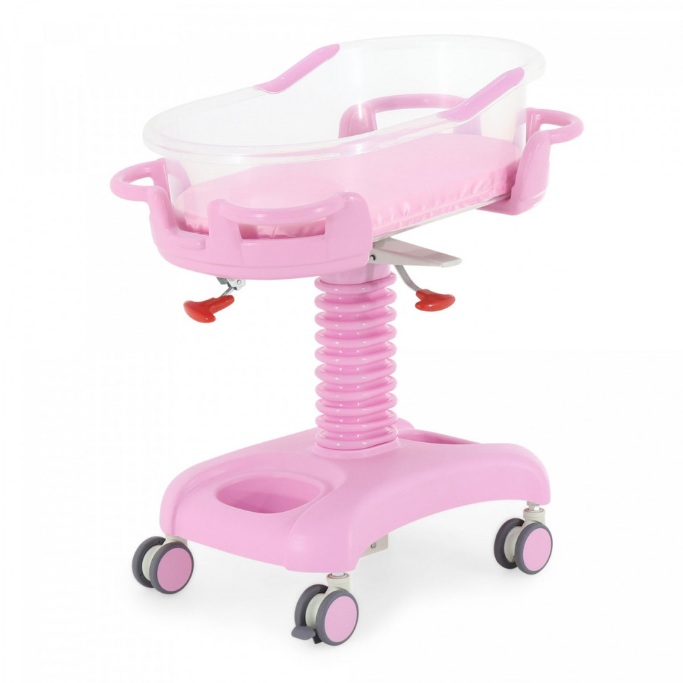 Кровать неонатальная Мед-Мос F-48 (MM-2012Р-01) 3 функции (с матрасом), цвет розовый Кровать неонатальная Мед-Мос F-48 (MM-2012Р-01) 3 функции (с матрасом), цвет розовый